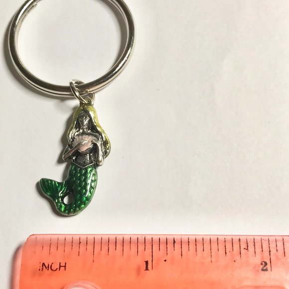 Mermaid Keychain Keyring Colorful Enamel Charm Metal Island Beach Nautical - Picture 10 of 10